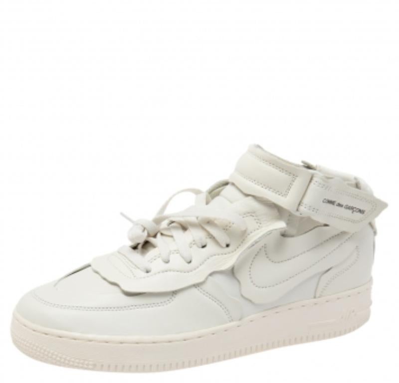 Air Jordan Weißes Leder 12 Retro Fiba High Top Turnschuhe Größe 42,5 im Angebot 2