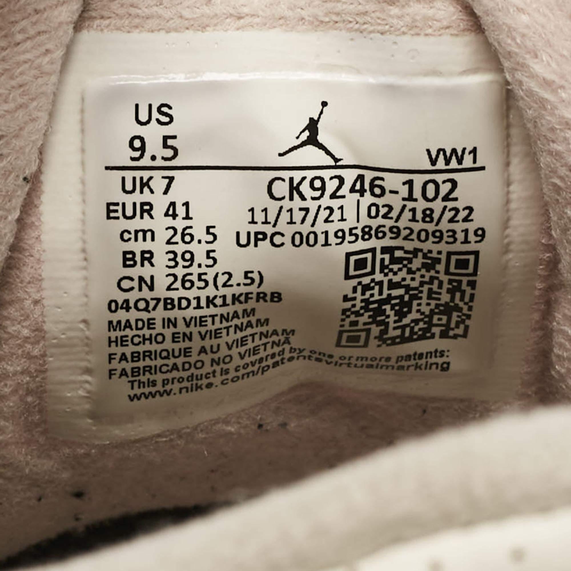 Air Jordan Weiß Leder Jordan 3 Retro Neapolitanisch Dunkel Mokka Turnschuhe Größe 41 im Angebot 4