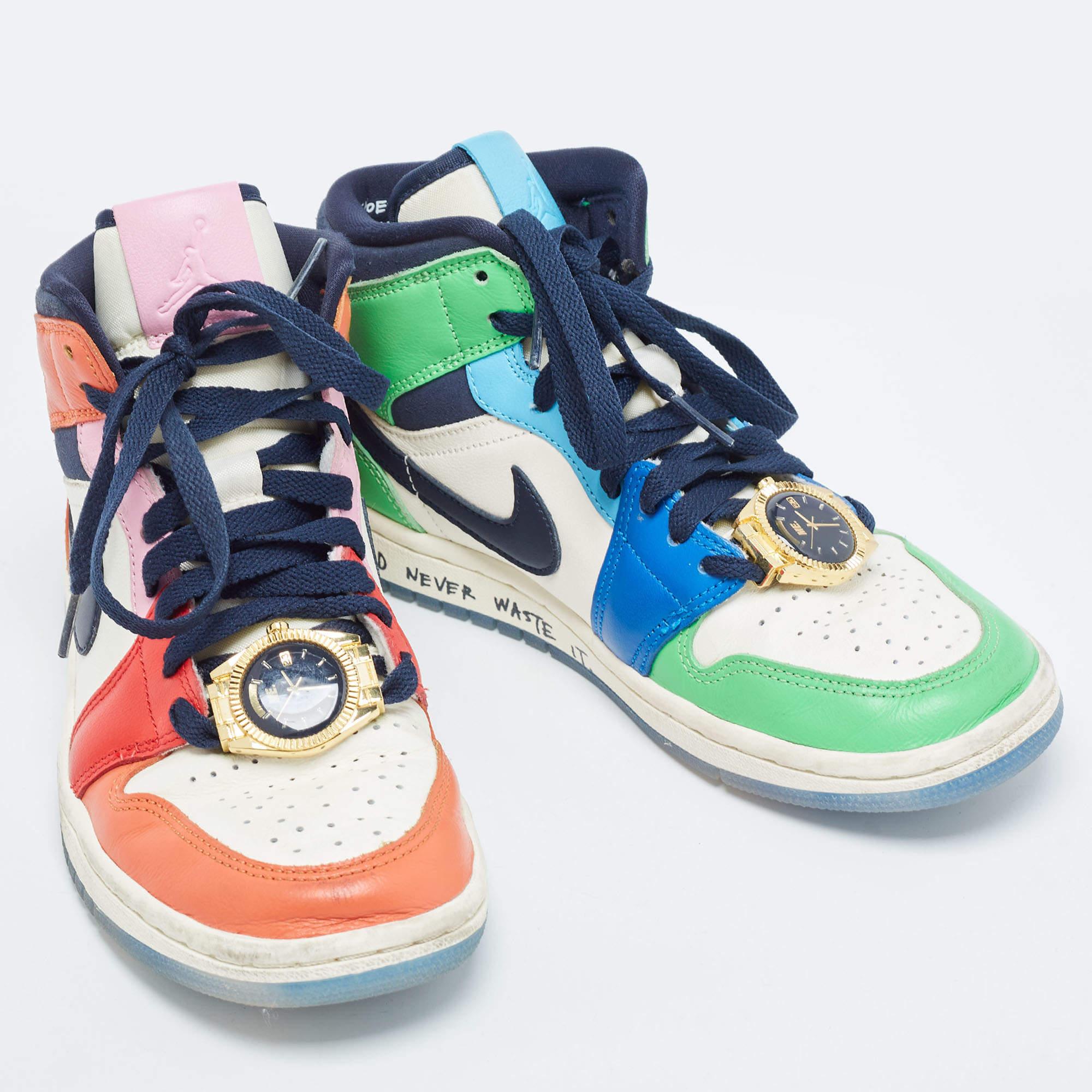 Zapatillas Air Jordan X Melody Ehsani Piel Jordan 1 Mid SE Fearless Talla 38 en Bueno estado para la venta en Dubai, Al Qouz 2