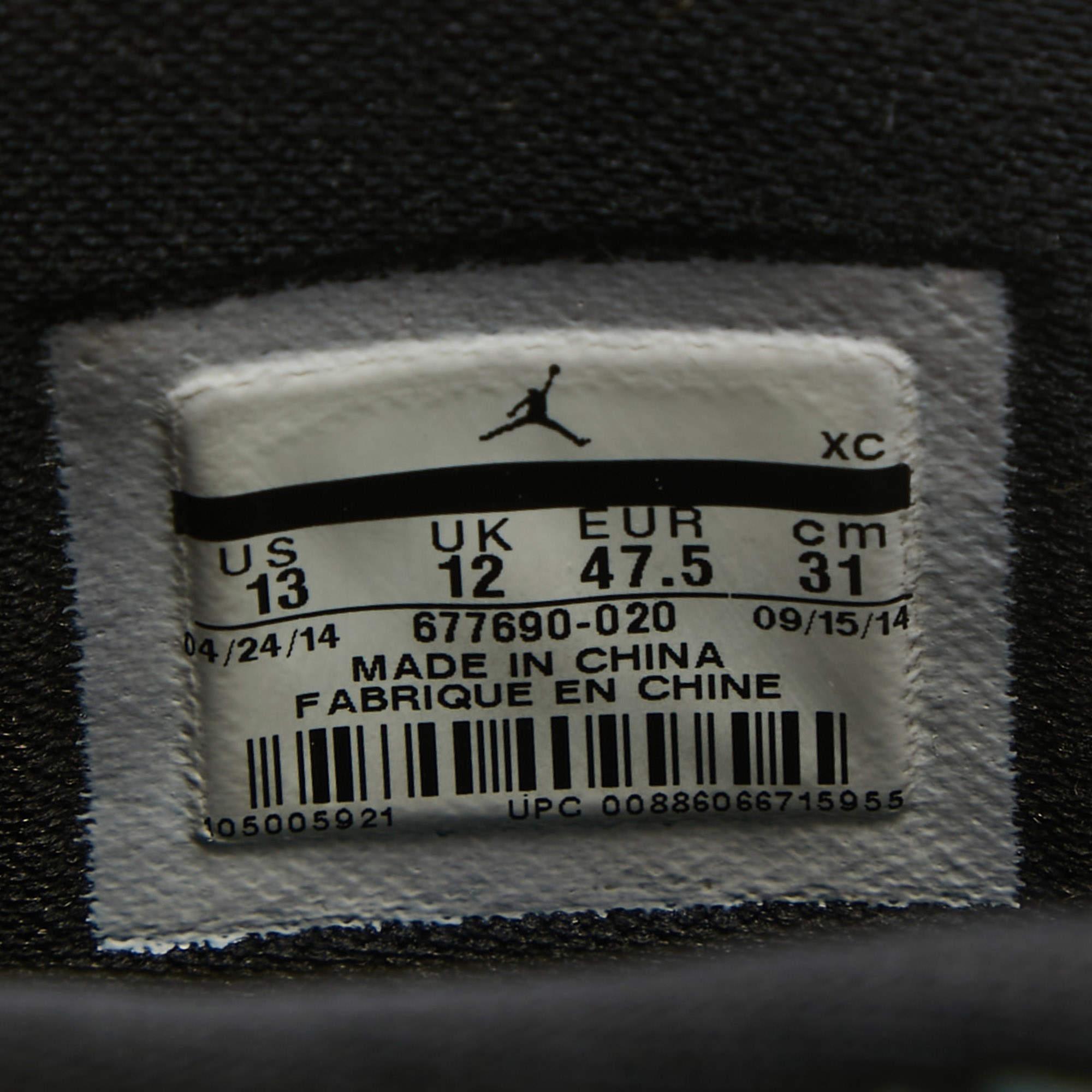 Air Jordans Jordan 1 Retro 4Lab1 Baskets bleu sarcelle tropicale en caoutchouc vert, taille 47,5 en vente 2