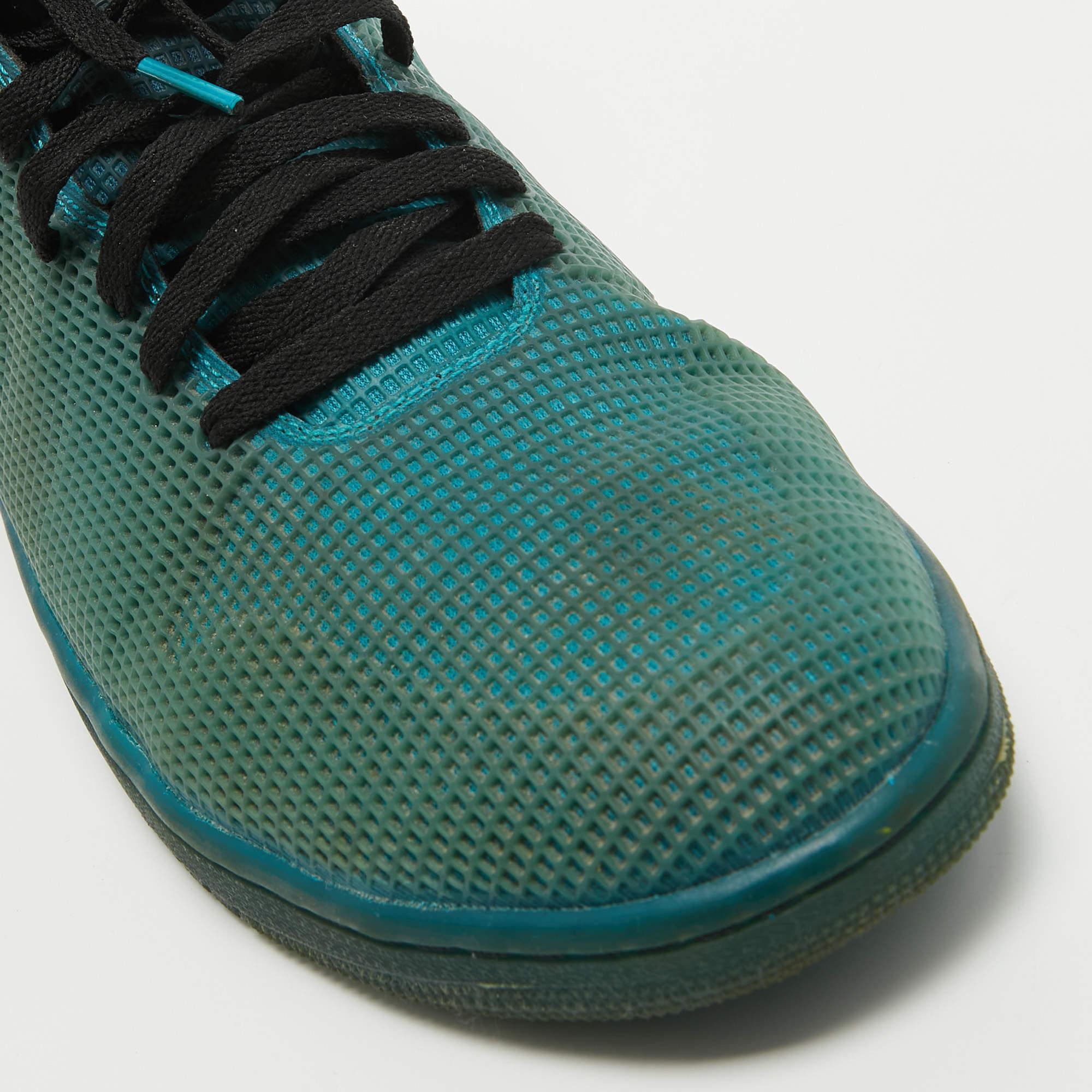 Air Jordans Jordan 1 Retro 4Lab1 Baskets bleu sarcelle tropicale en caoutchouc vert, taille 47,5 en vente 3