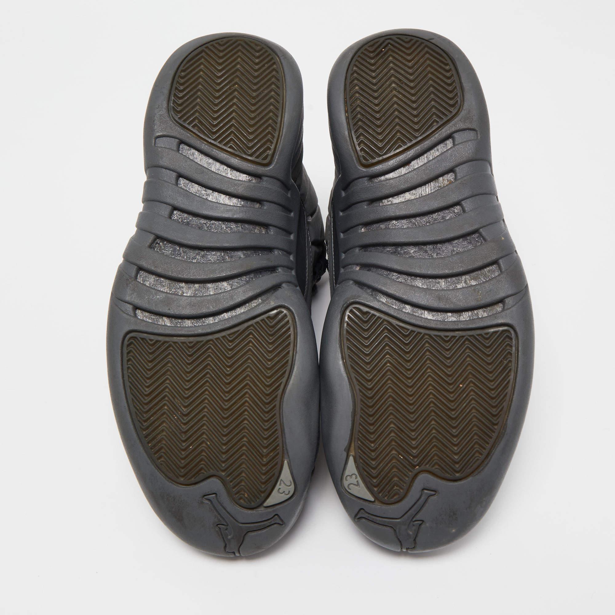 Air Jordans Grey Nubuck Leather High Top Sneakers Size 41 For Sale 1