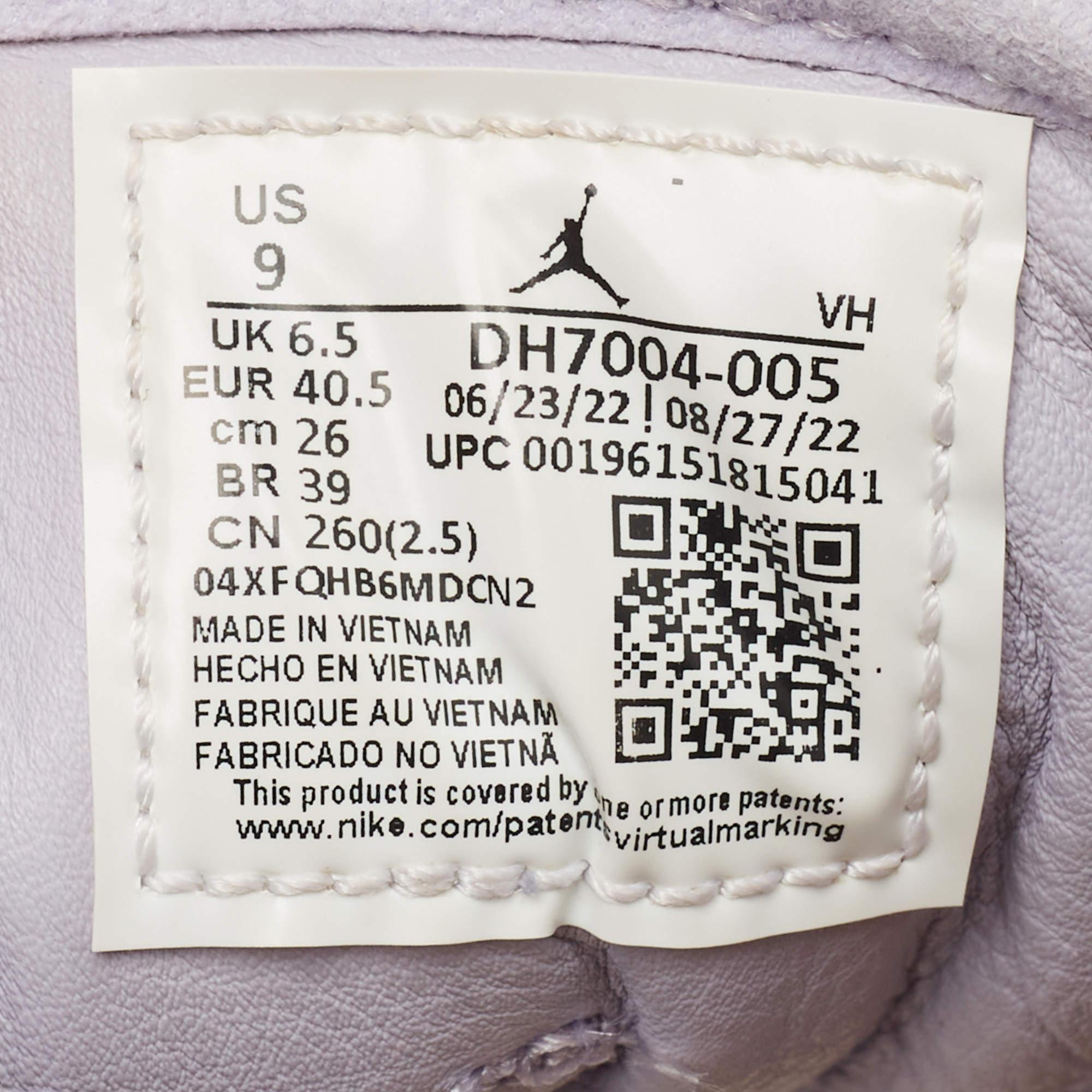 Air Jordans Grau/Weiß Wildleder Elevate Air Jordan 1 Low Top Turnschuhe Größe 40,5 im Angebot 4