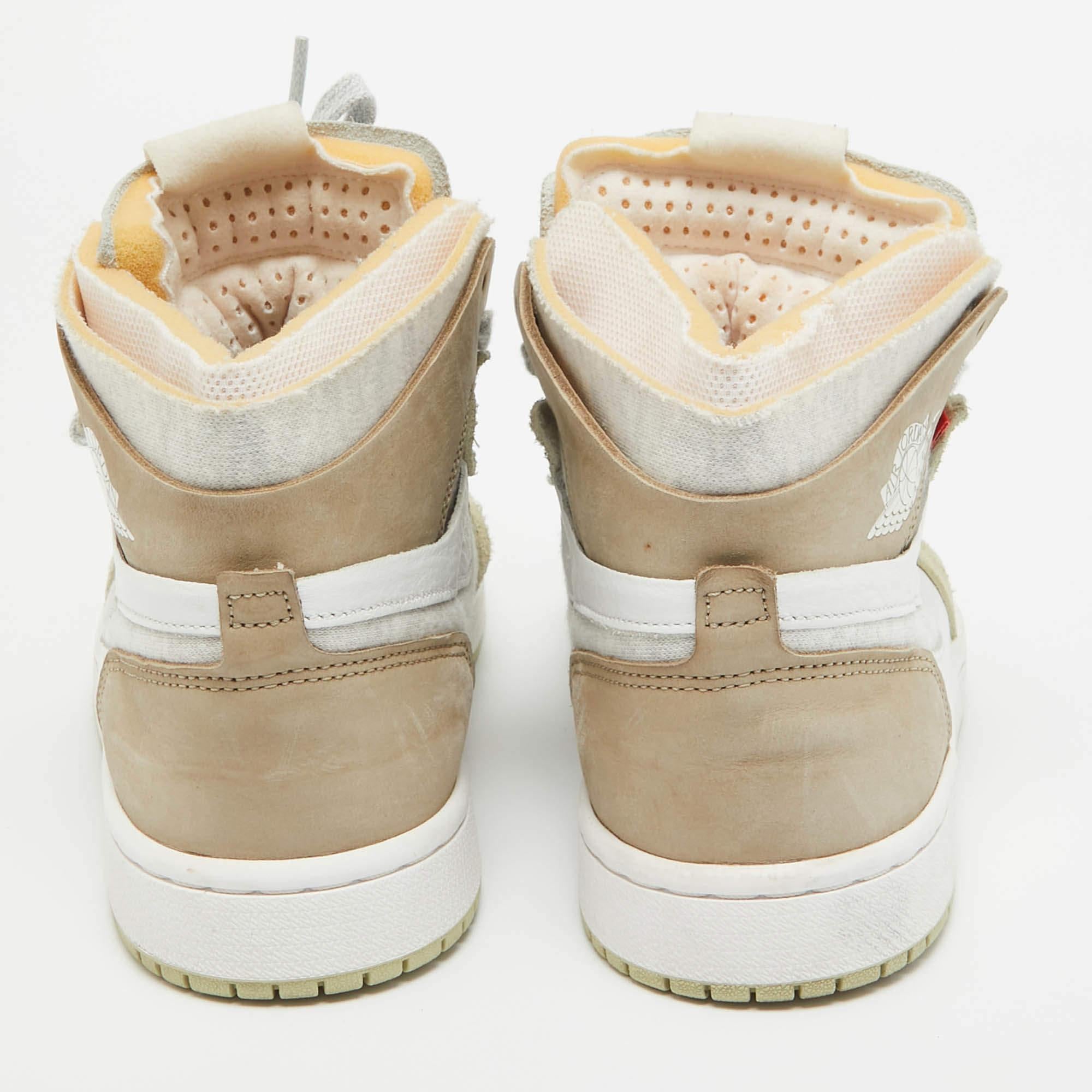 Air Jordans Multicolor Leder Jordan 1 High Zoom Air CMFT Aura Turnschuhe aus Leder Größe 36 Damen im Angebot