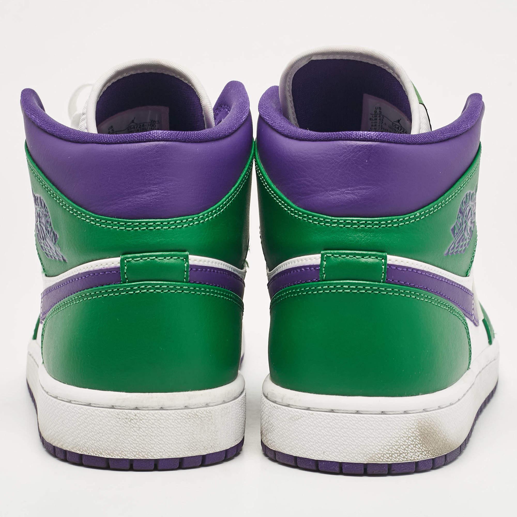 De los hombres Zapatillas Air Jordans Multicolor Cuero Jordan 1 Mid Incredible Hulk Talla 43