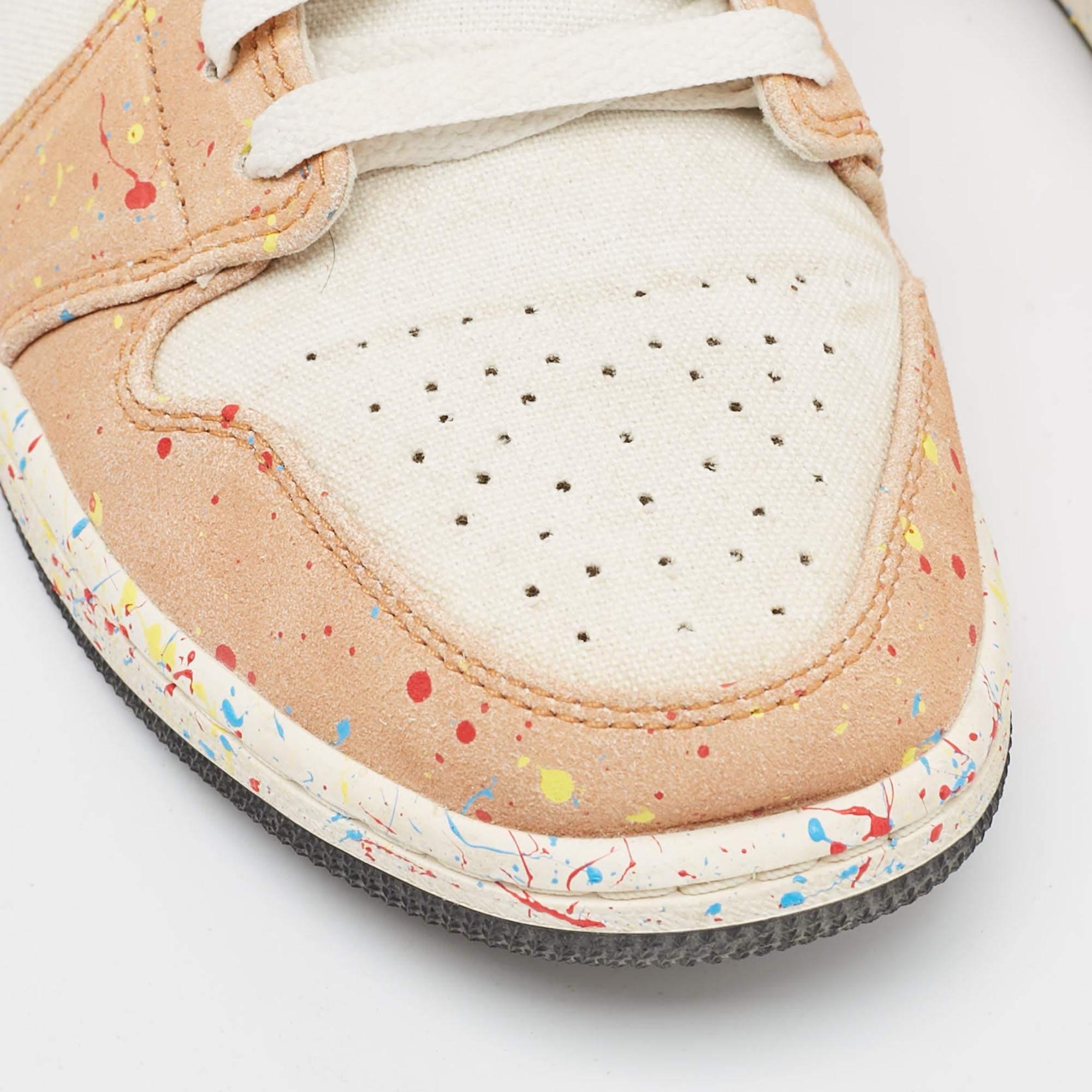 Air Jordans Baskets Jordan 1 mi-siècle « Brushstroke » en toile de daim multicolore taille 42 3