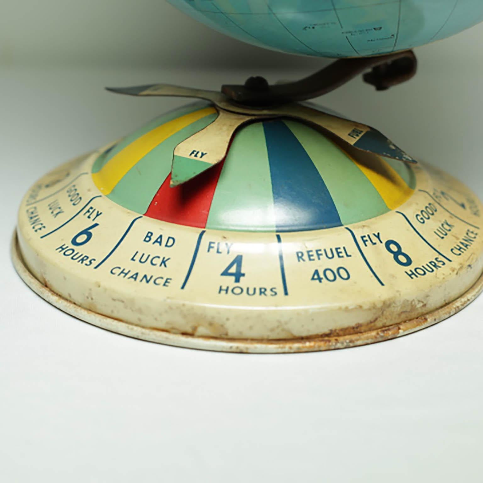 Mid-Century Modern Air Race Globe by Replogle, circa 1950s