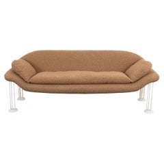 Air Sofa Burkhard Vogtherr Newly Upholstered Amarena Brown Teddy Bouclé , 1980s