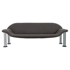 Air Sofa Burkhard Vogtherr Newly Upholstered Brown Teddy Bouclé, 1980s