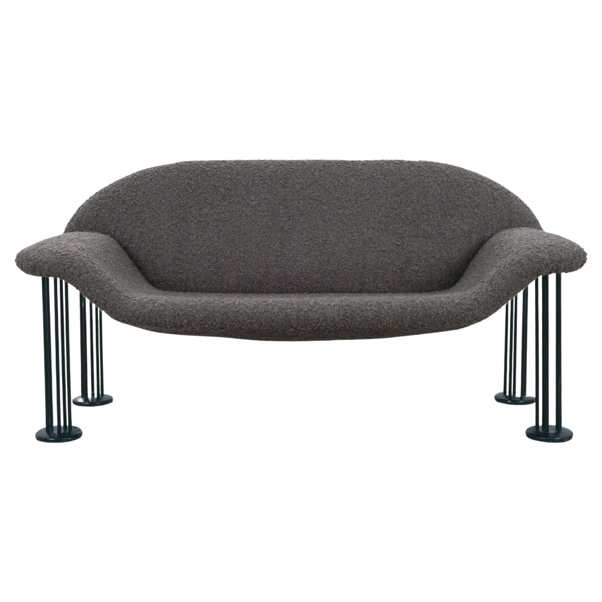 Canapé Air Burkhard Vogtherr nouvellement tapissé Teddy Brown Bouclé , années 1980