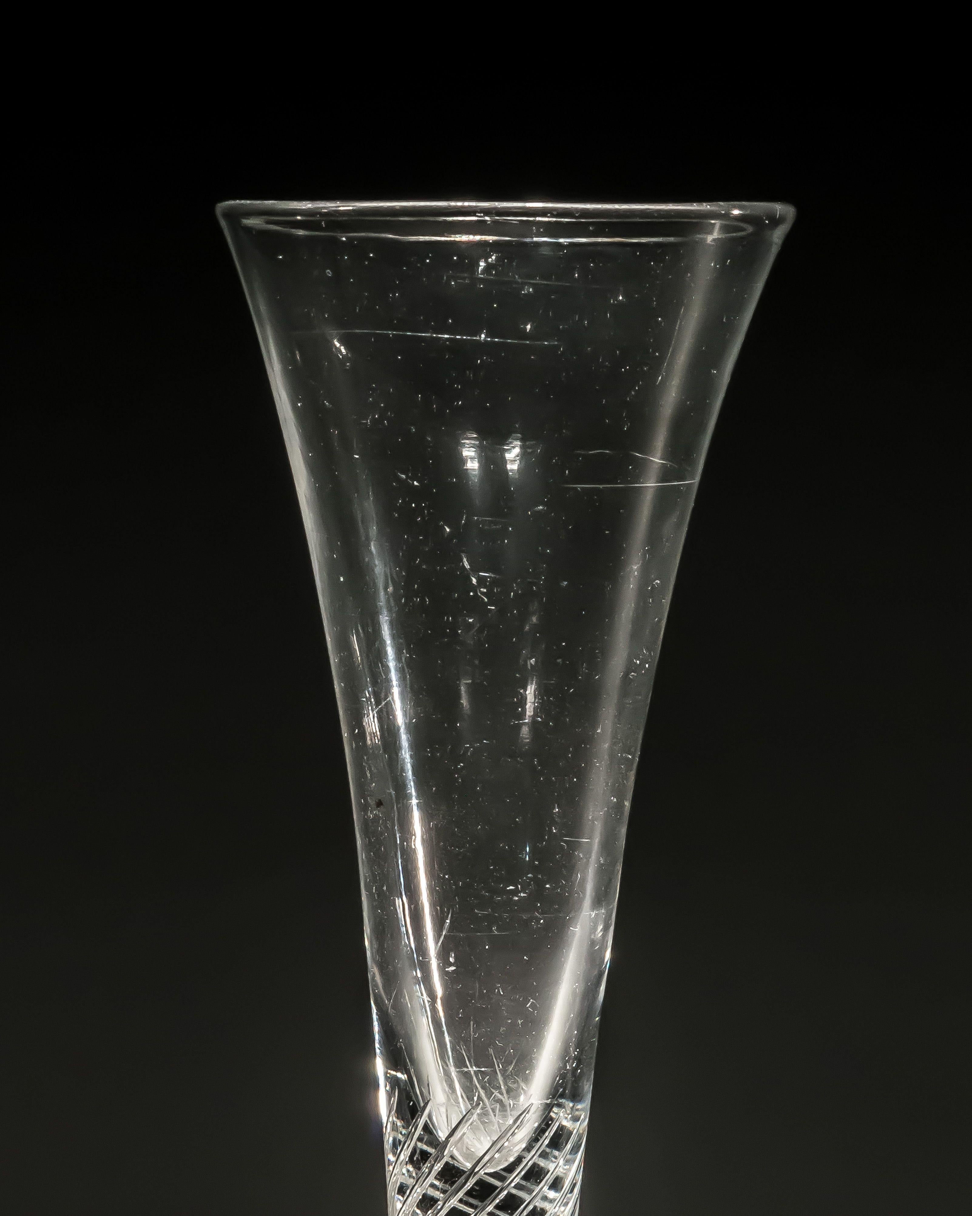18th Century and Earlier Air Twist Ale Glass For Sale