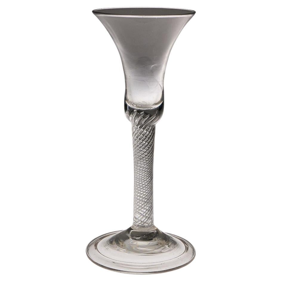 Air Twist Stem Georgian Wine Glass c1750 For Sale