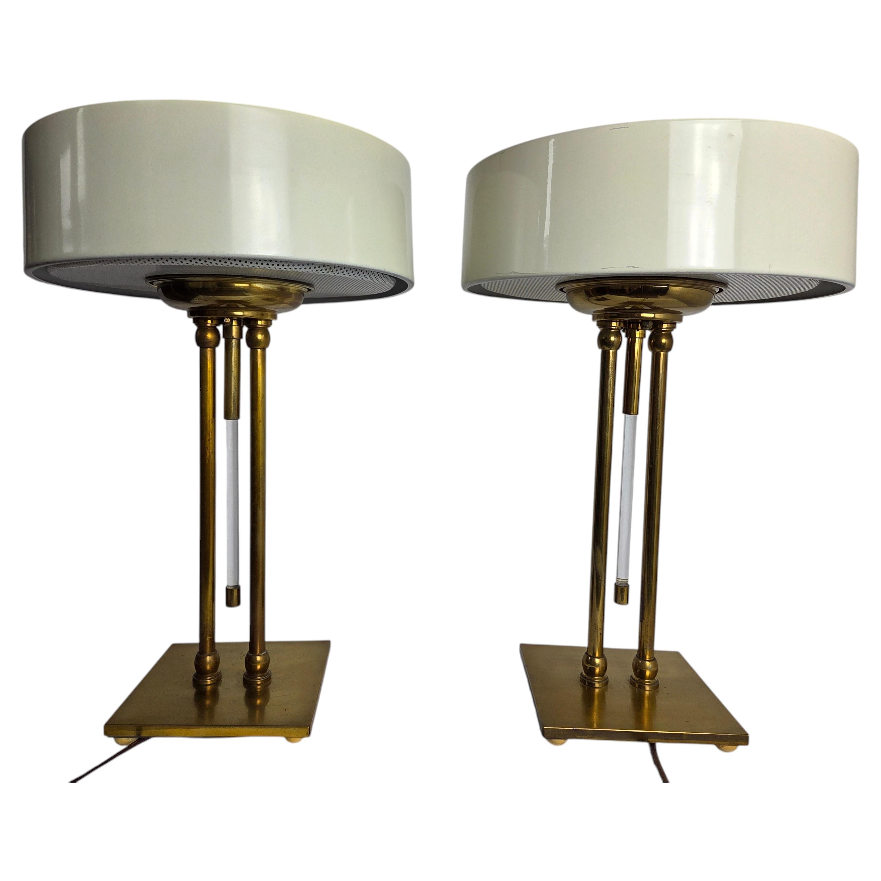 Par de lámparas de mesa «Lightolier» de estilo «Mid-Century Modern», diseñadas por Gerald Thurston, década de los 50