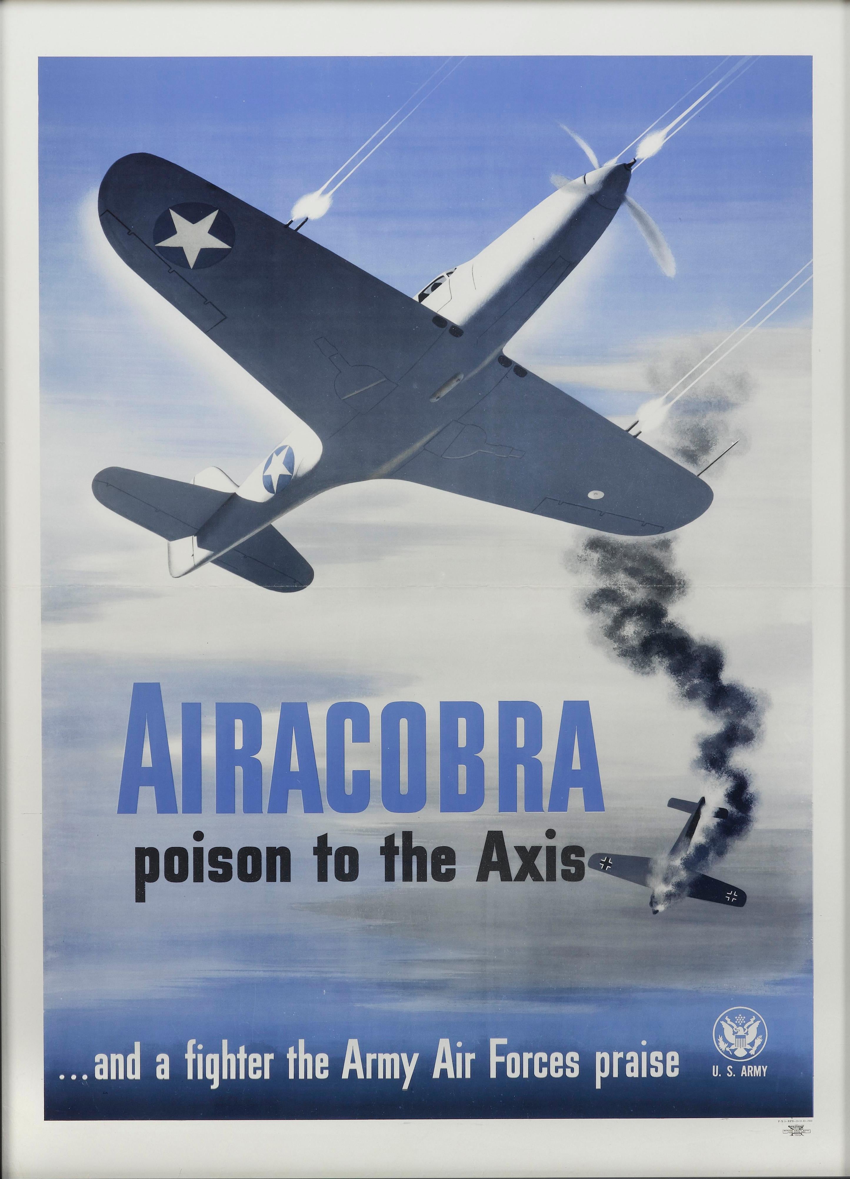 „Airacobra Gift an die Achse“ Vintage-Poster aus dem Zweiten Weltkrieg, 1943 (amerikanisch) im Angebot