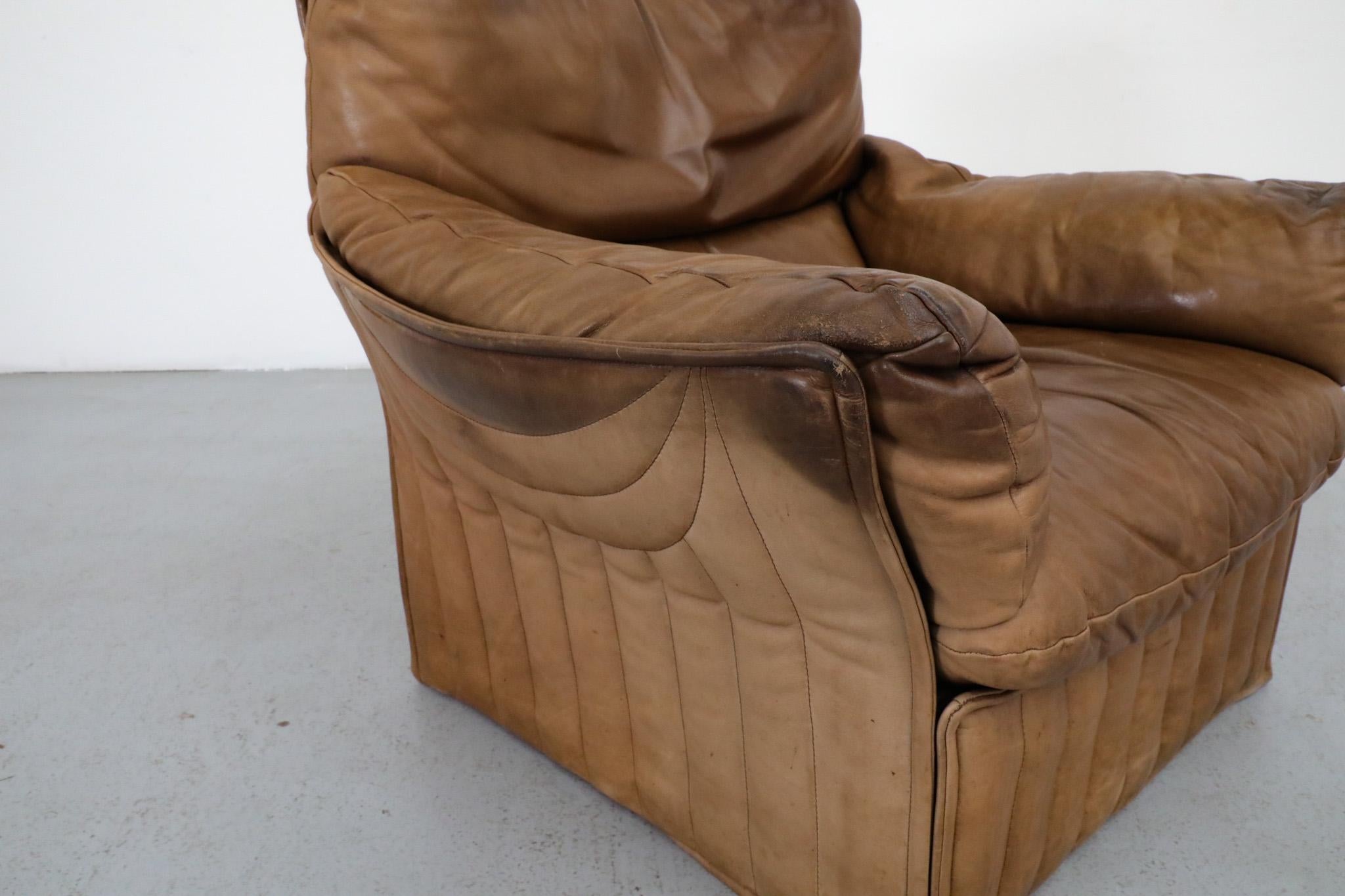 Airborne International Lounge Chairs in Natural Leather For Sale 5