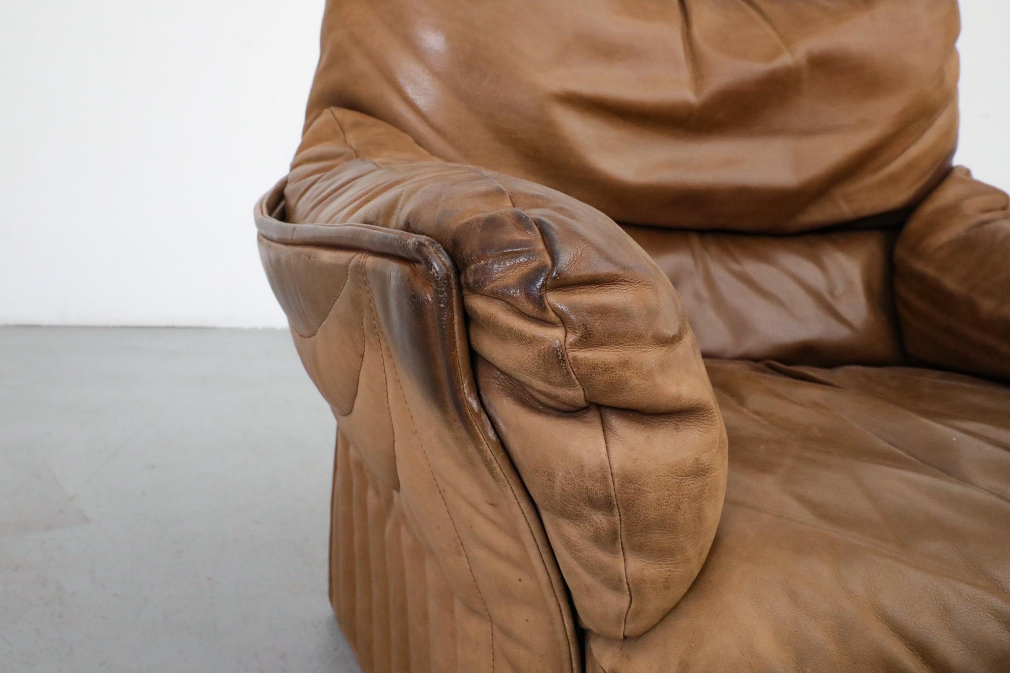 Airborne International Lounge Chairs in Natural Leather For Sale 9