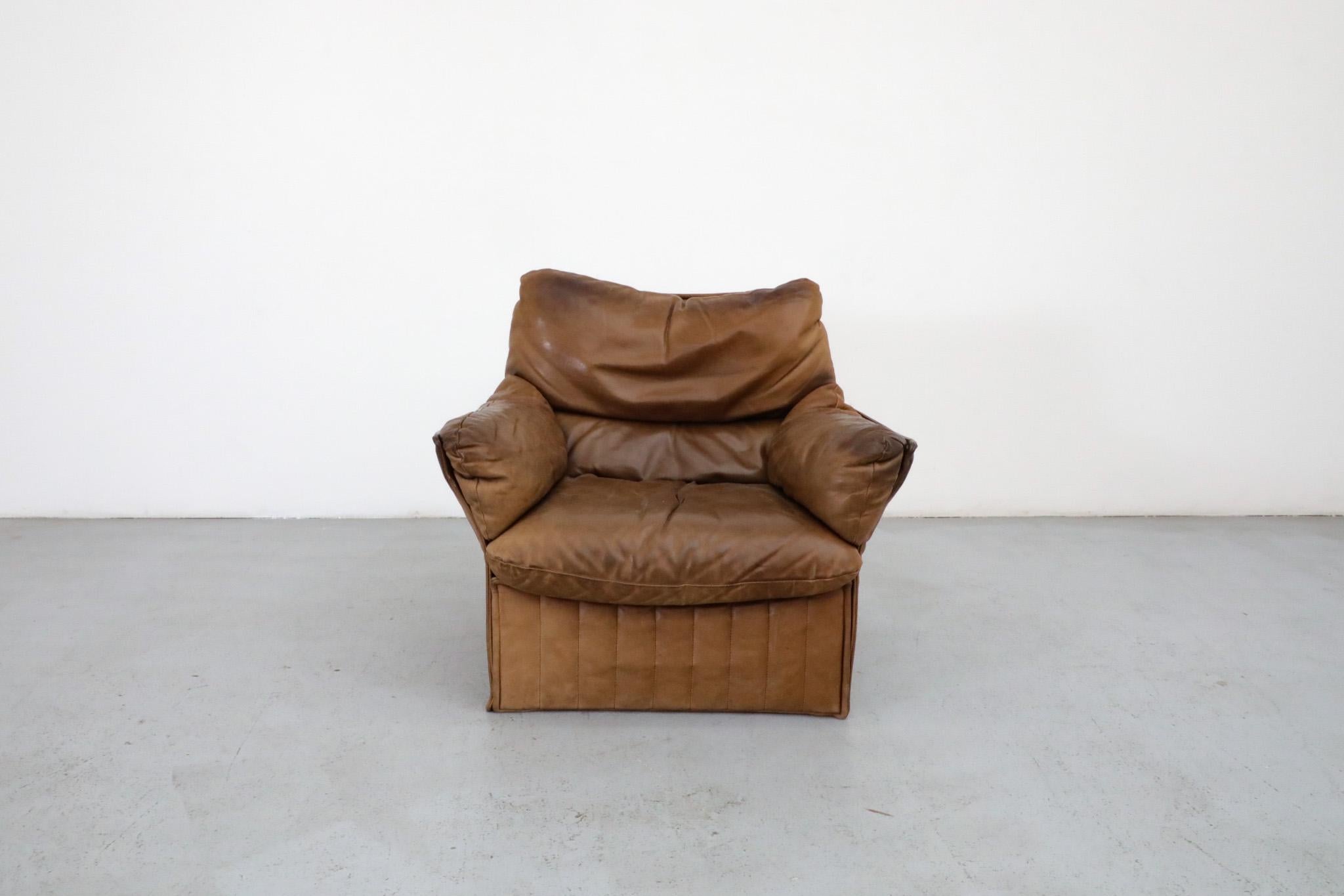 Airborne International Lounge Chairs in Natural Leather For Sale 1
