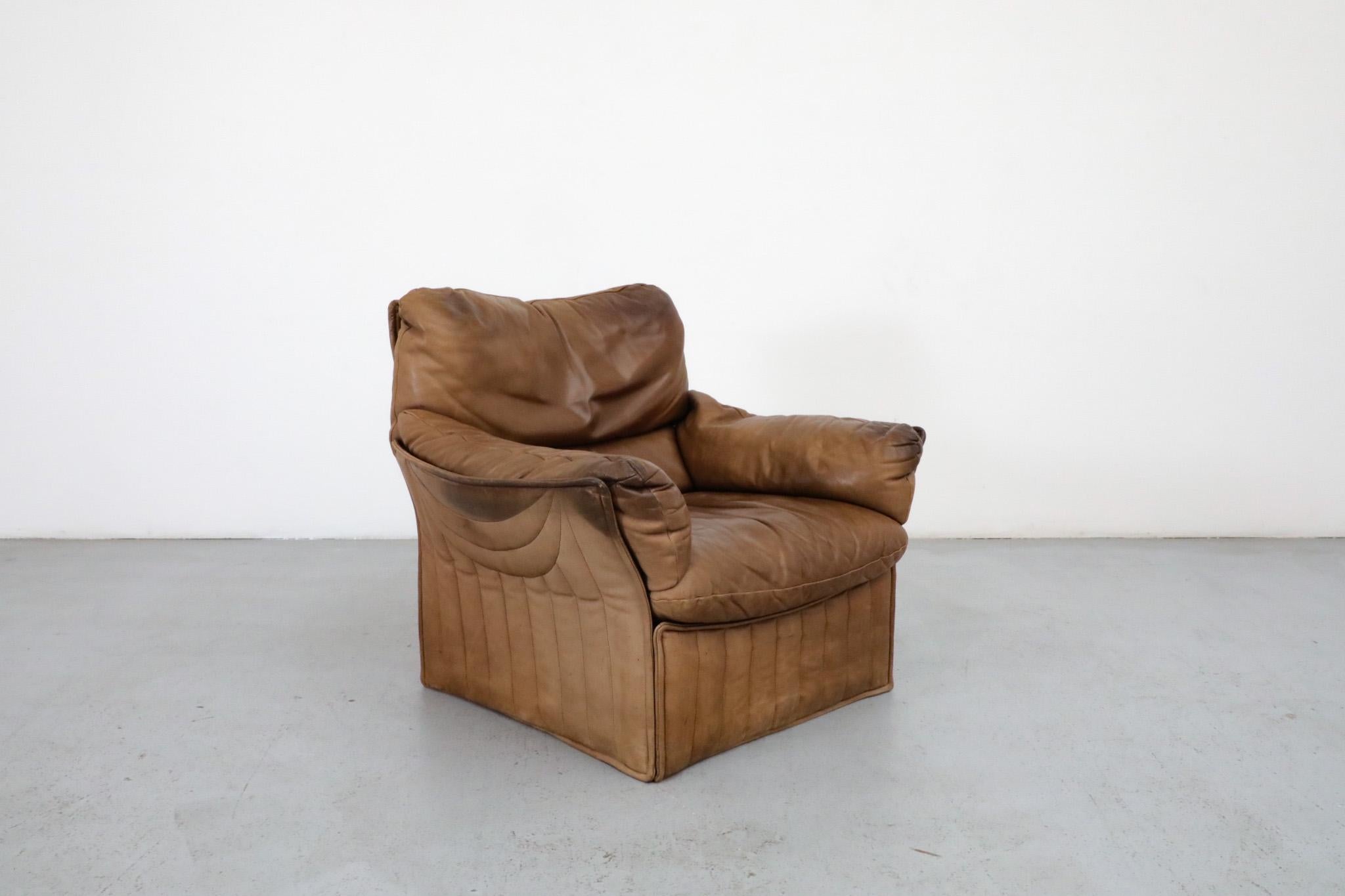Airborne International Lounge Chairs in Natural Leather For Sale 3