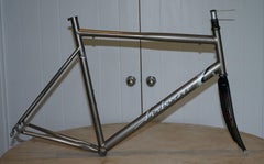 Airborne Titanium 3AL-2.5V Road Tt Bike Frameset Carbon Bladed Forks Chris King
