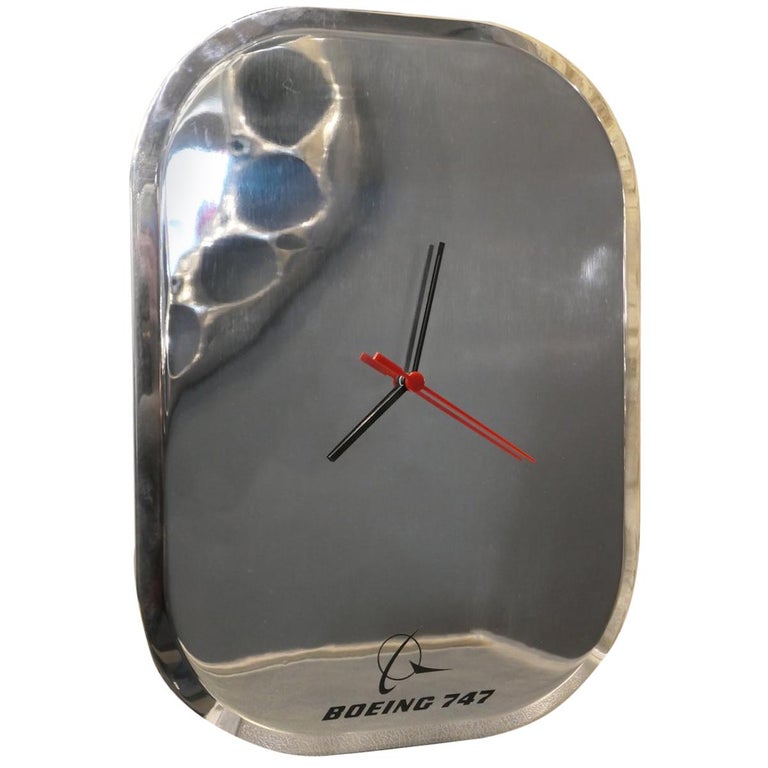 Aircraft Boeing 747 Aluminum Hublot Cover Wall Clock For Sale at 1stDibs