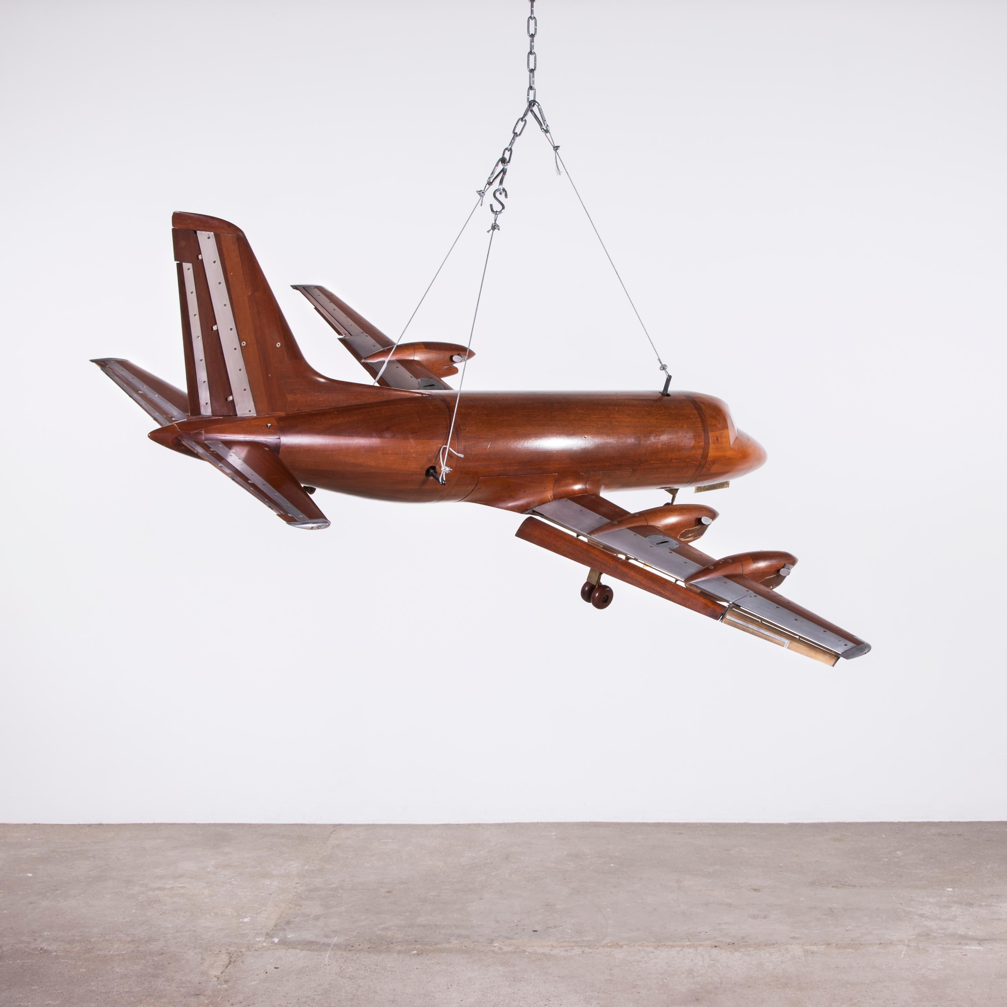 Industrial Aircraft Design Wind Tunnel Scale Model of a Late 1960s GAC-100 Airliner For Sale