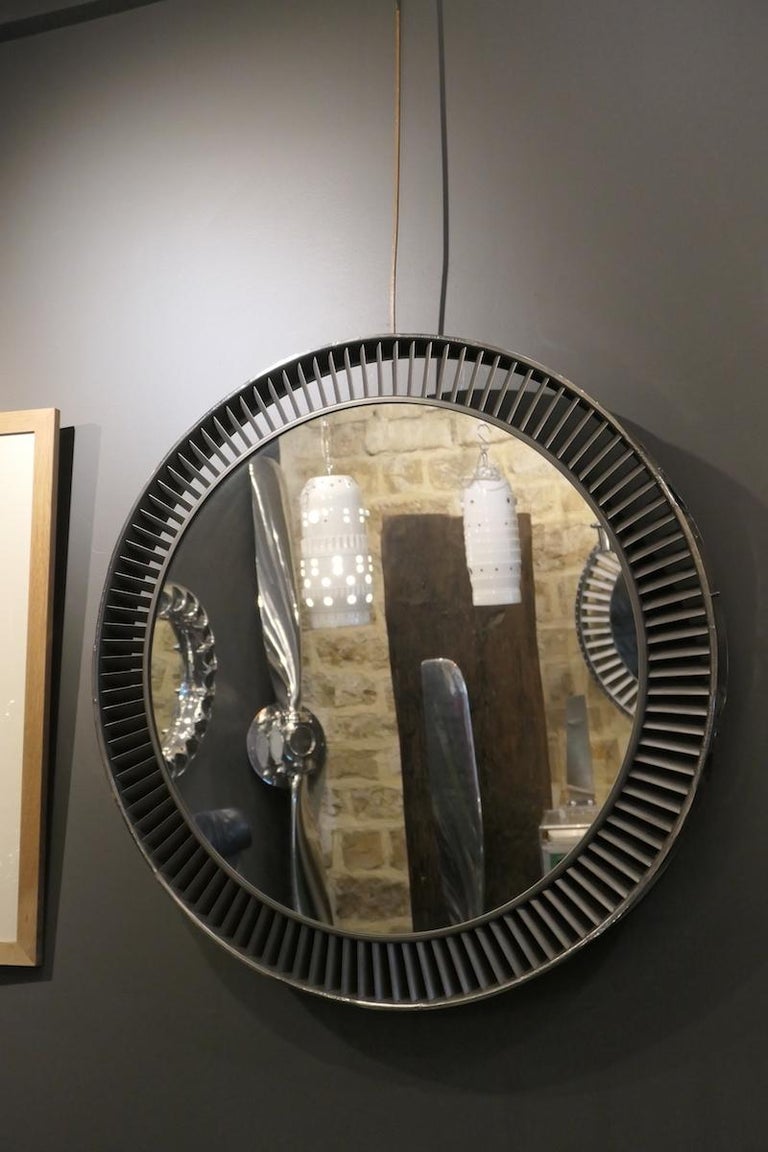 Aircraft Mirror Made from a Mirage F1 Rotor For Sale at 1stDibs