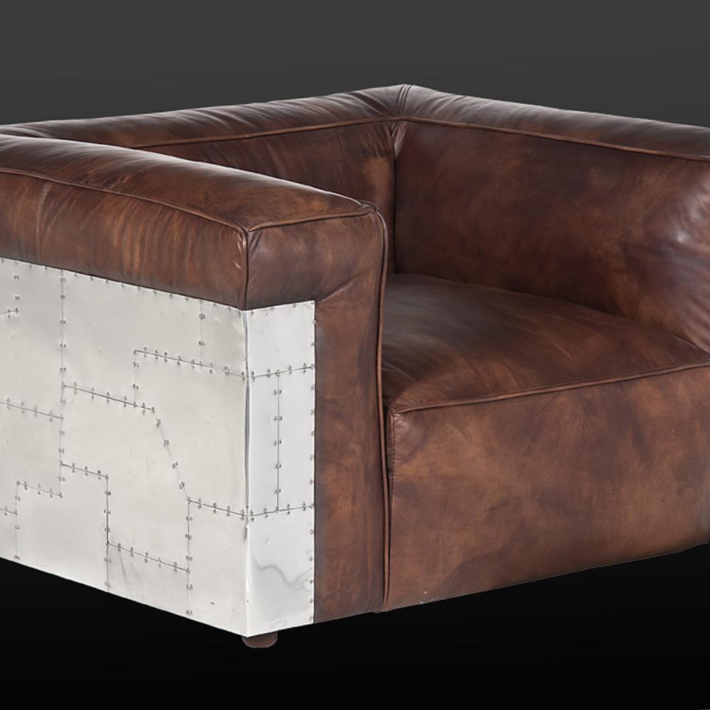 Fait main Fauteuil riveté pour avion en vente