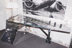 Aircraft Wing Desk in Riveted Polished Aluminium
