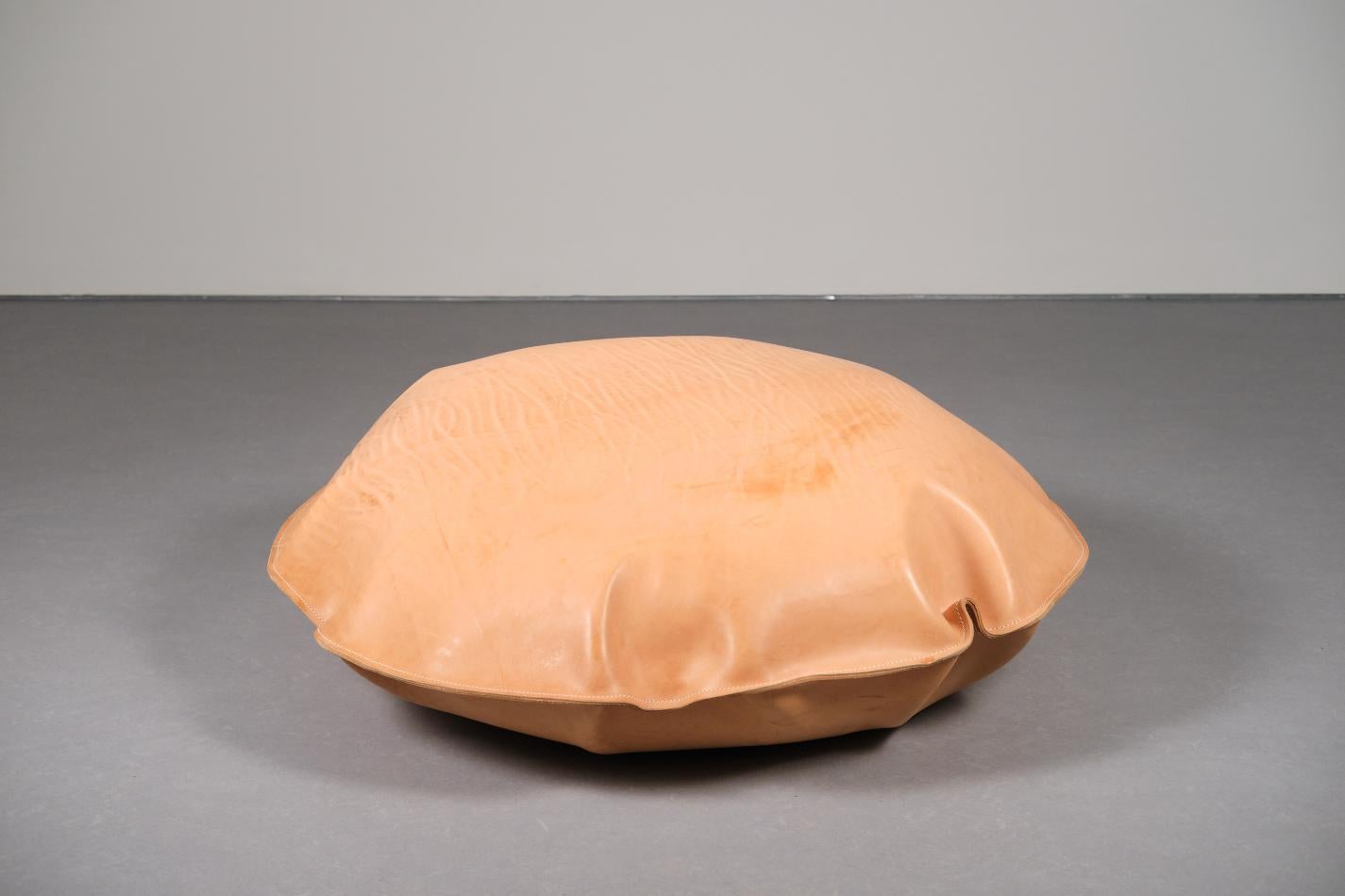 Contemporary Aire by Jordi Ribaudí - cow leather pouf For Sale