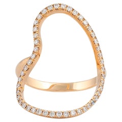 AIRE Ring (large), 18k Rose Gold with 0.50ct Pavé Diamonds
