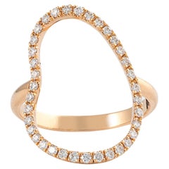 AIRE Ring (small), 18k Rose Gold with 0.40ct Pavé Diamonds