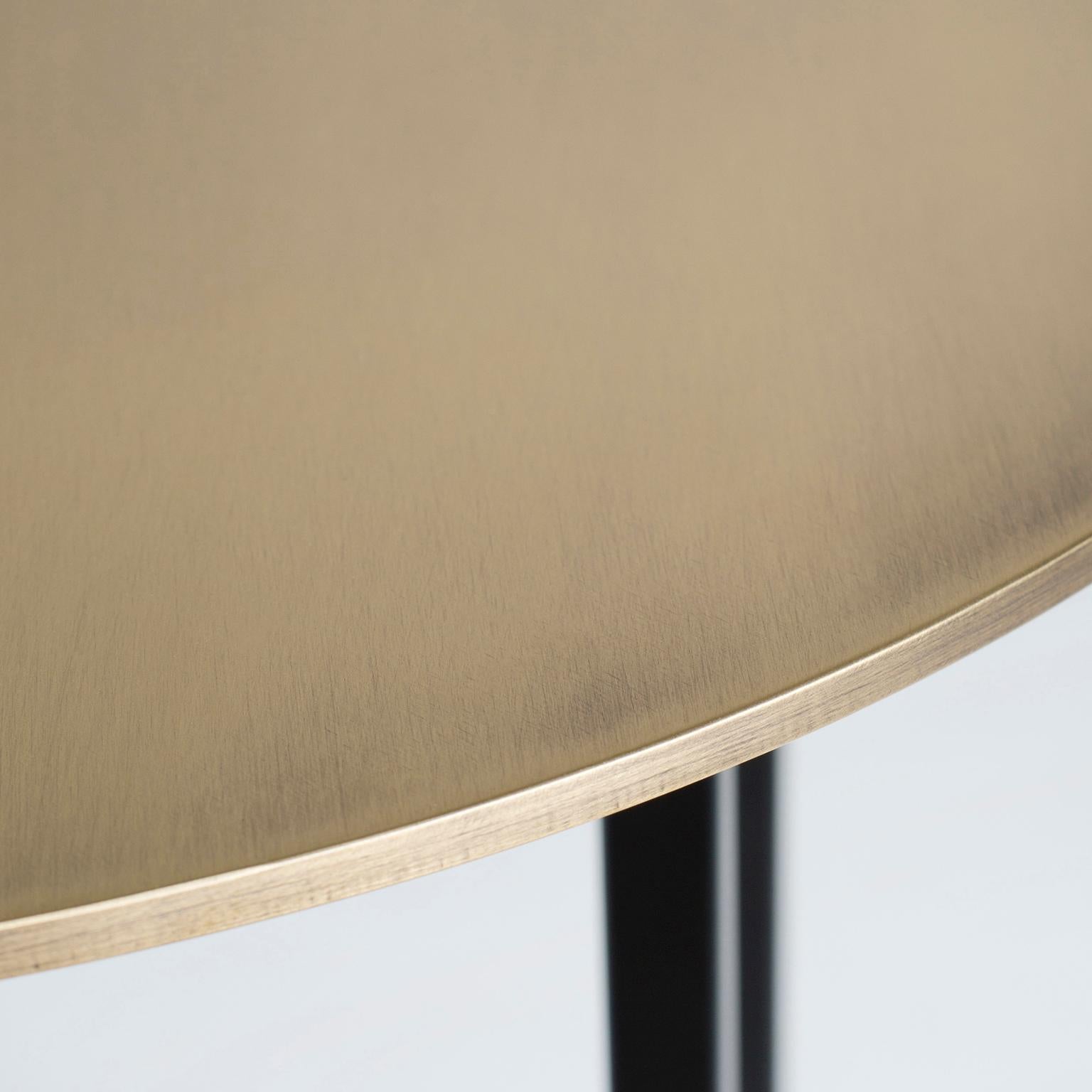 Modern Aire Side Table Marble Brass Handmade in Portugal by Greenapple For Sale 4