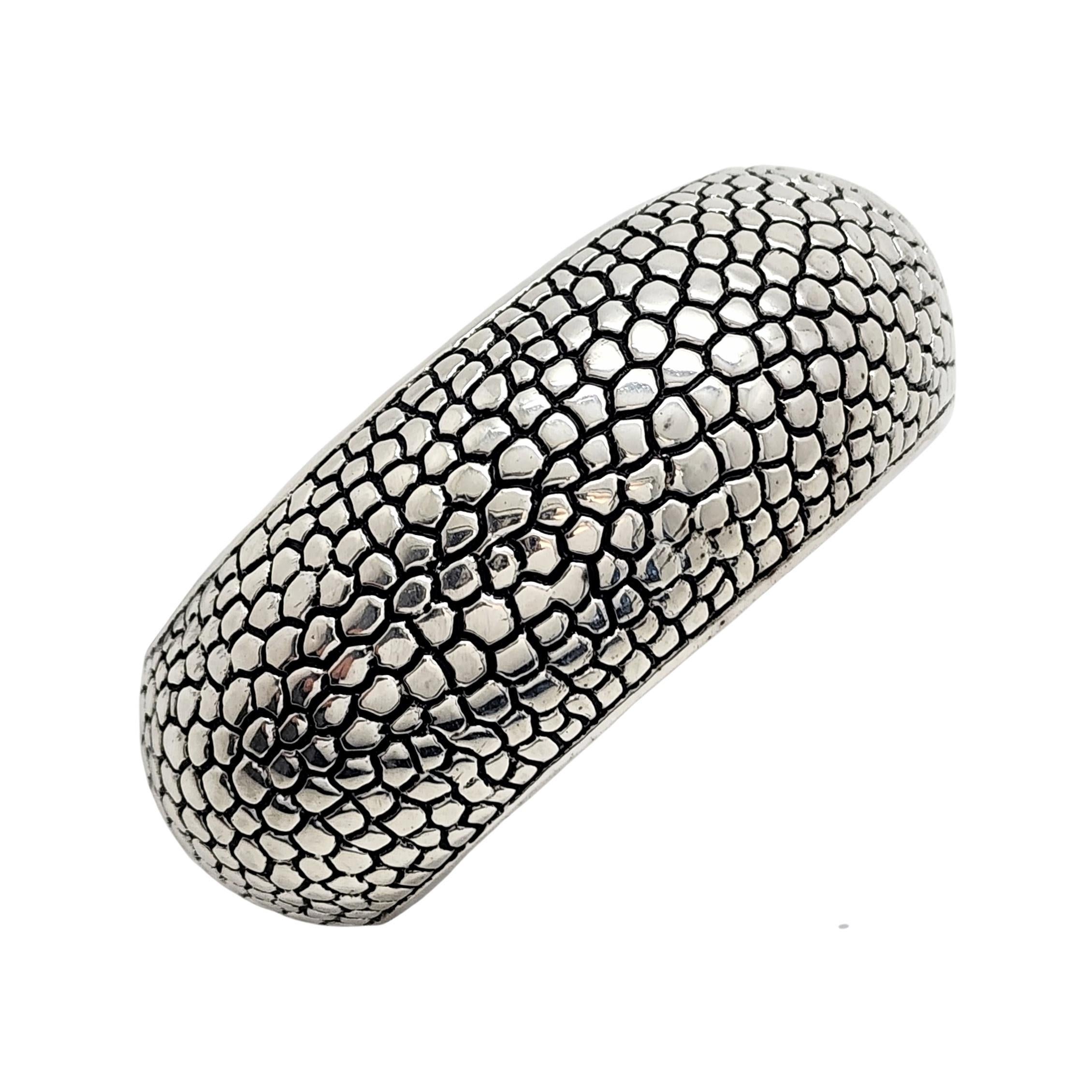 Airess Sterling Silver Wide Pebble Cuff Bracelet #13280 For Sale 3