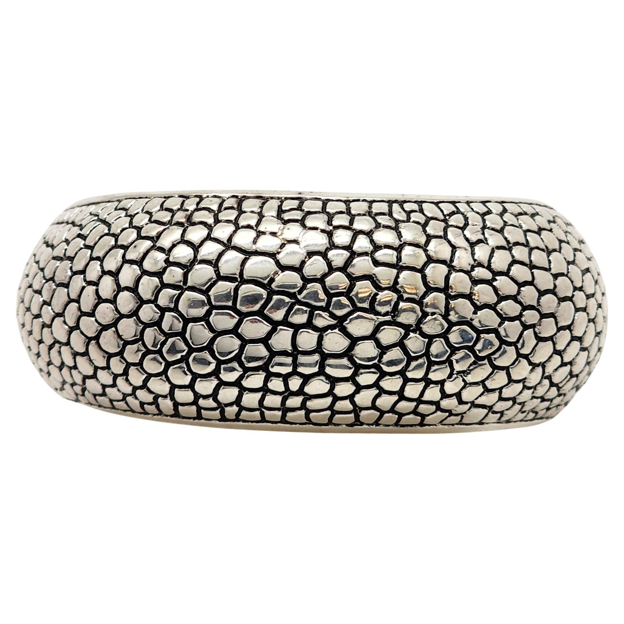 Airess Sterling Silver Wide Pebble Cuff Bracelet #13280 For Sale