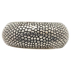 Airess Sterling Silver Wide Pebble Cuff Bracelet #13280