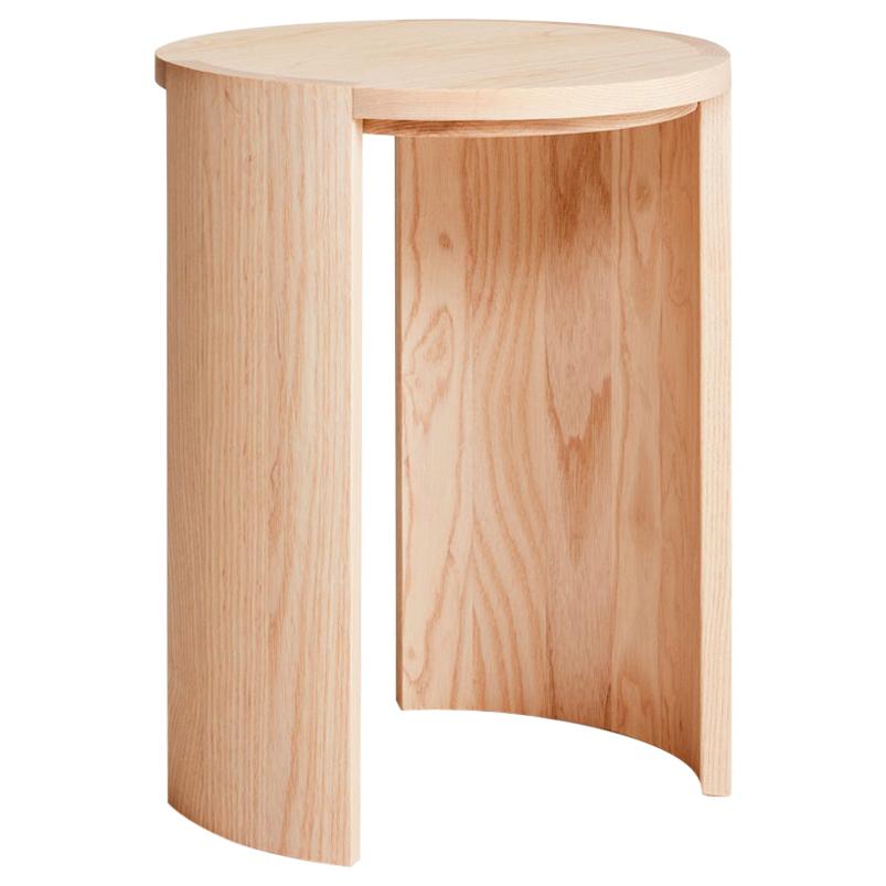Airisto Side Table and Stool, a Modern Scandinavian Wooden Design Piece