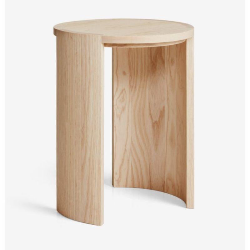 Airisto side table/stool natural color by Made by Choice with Joanna Laajisto
Dimensions: D 35 x H 45 cm
Materials: Solid ash. 
Finishes: Natural ash / painted black

Also available: Black & custom order

The Airisto collection’s furnishings
