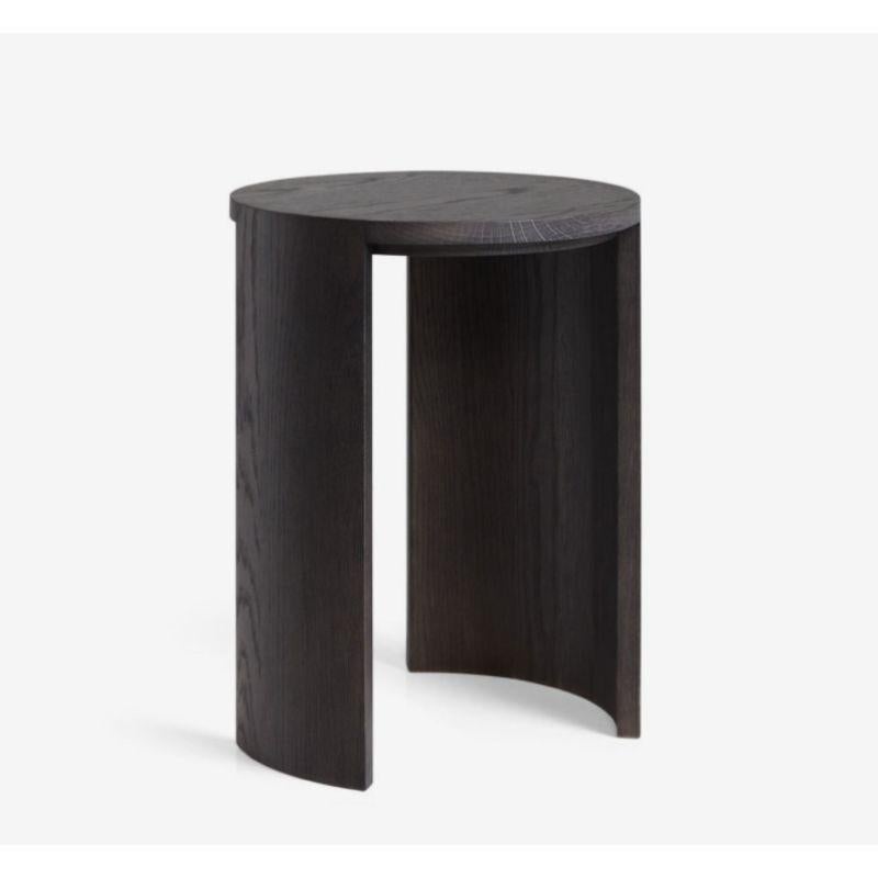 Airisto side table, black by Made By Choice with Joanna Laajisto
Dimensions: D35 x H45 cm
Materials: solid ash. 
Finishes: natural ash / painted black

Also available: natural & custom order.

The Airisto collection’s furnishings are