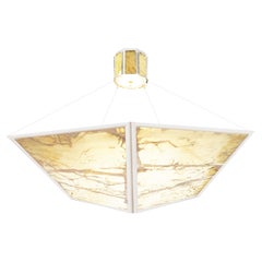 Avion Encastré, Pendentif, Verre argenté soleil, Corps en laiton
