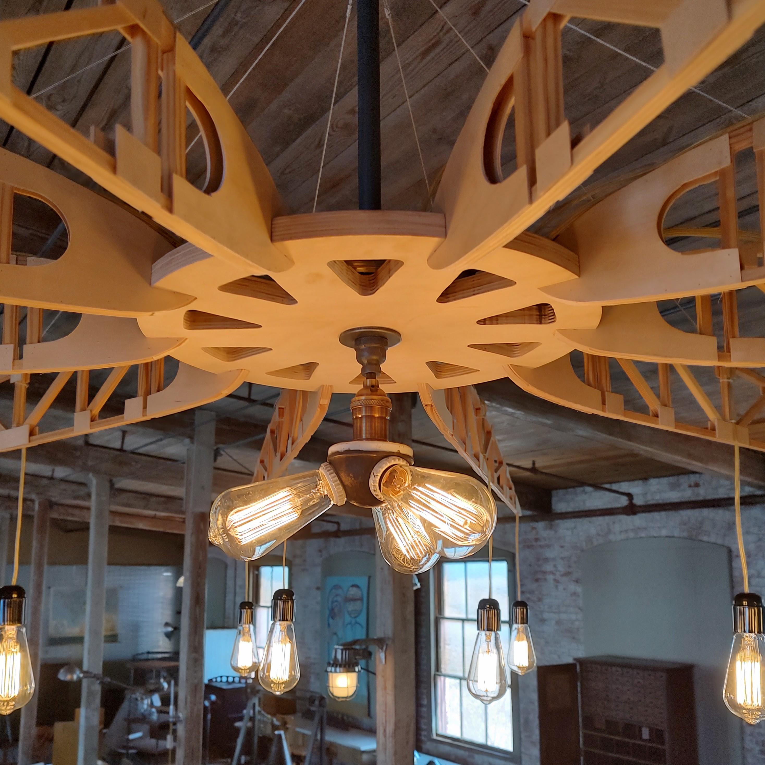 Contemporary Airplane Truss Chandelier For Sale