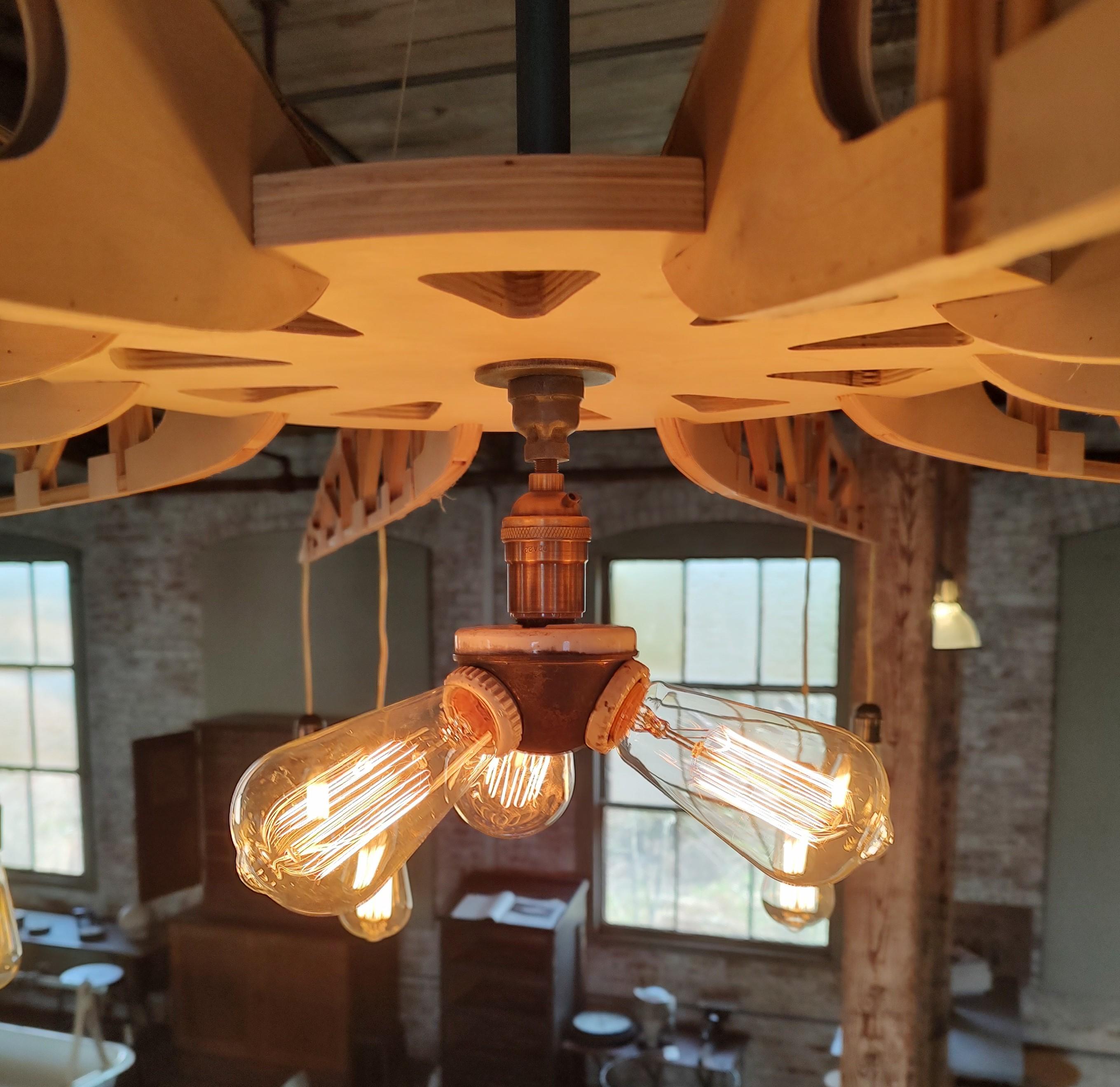Metal Airplane Truss Chandelier For Sale