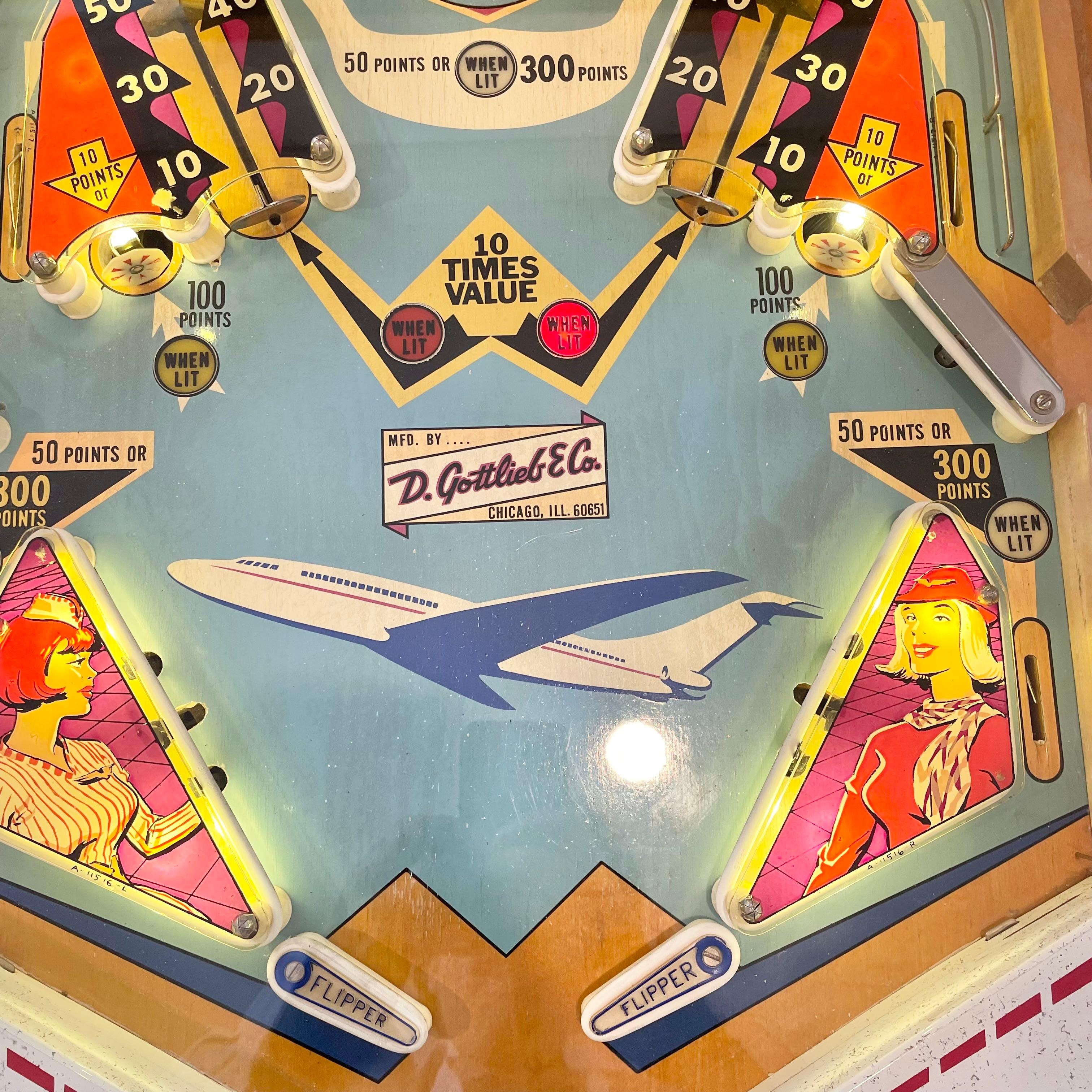 American Airport Pinball Arcade Game, 1969 USA