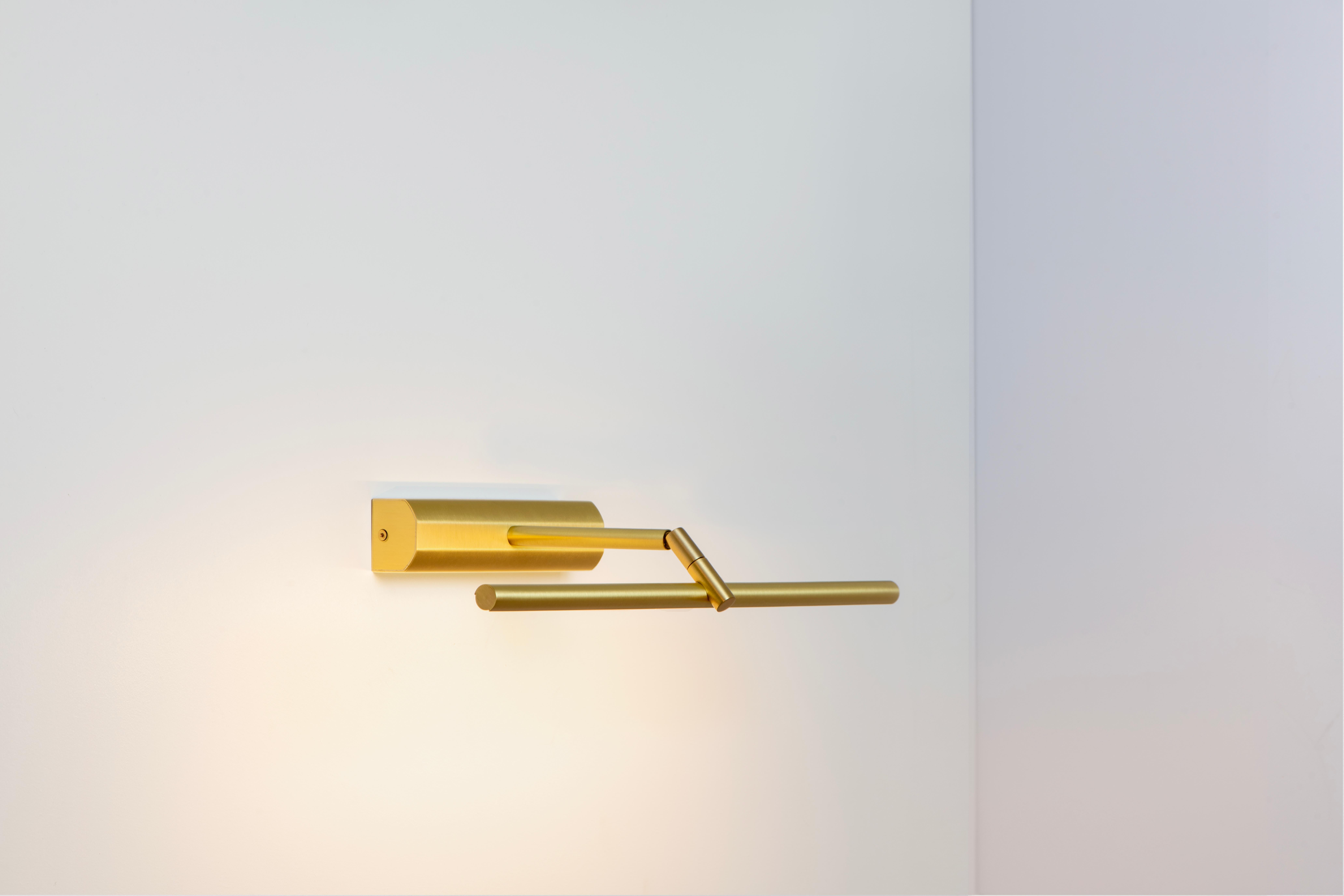 Airy L Wall Light by Emilie Cathelineau
Dimensions: D 20 x W 61.4 X H 4.4 cm
Materials: Solid brass.


Discover luminous elegance redefined with the Airy picture wall light from CVL Luminaires, a creation signed by the talented designer Emilie