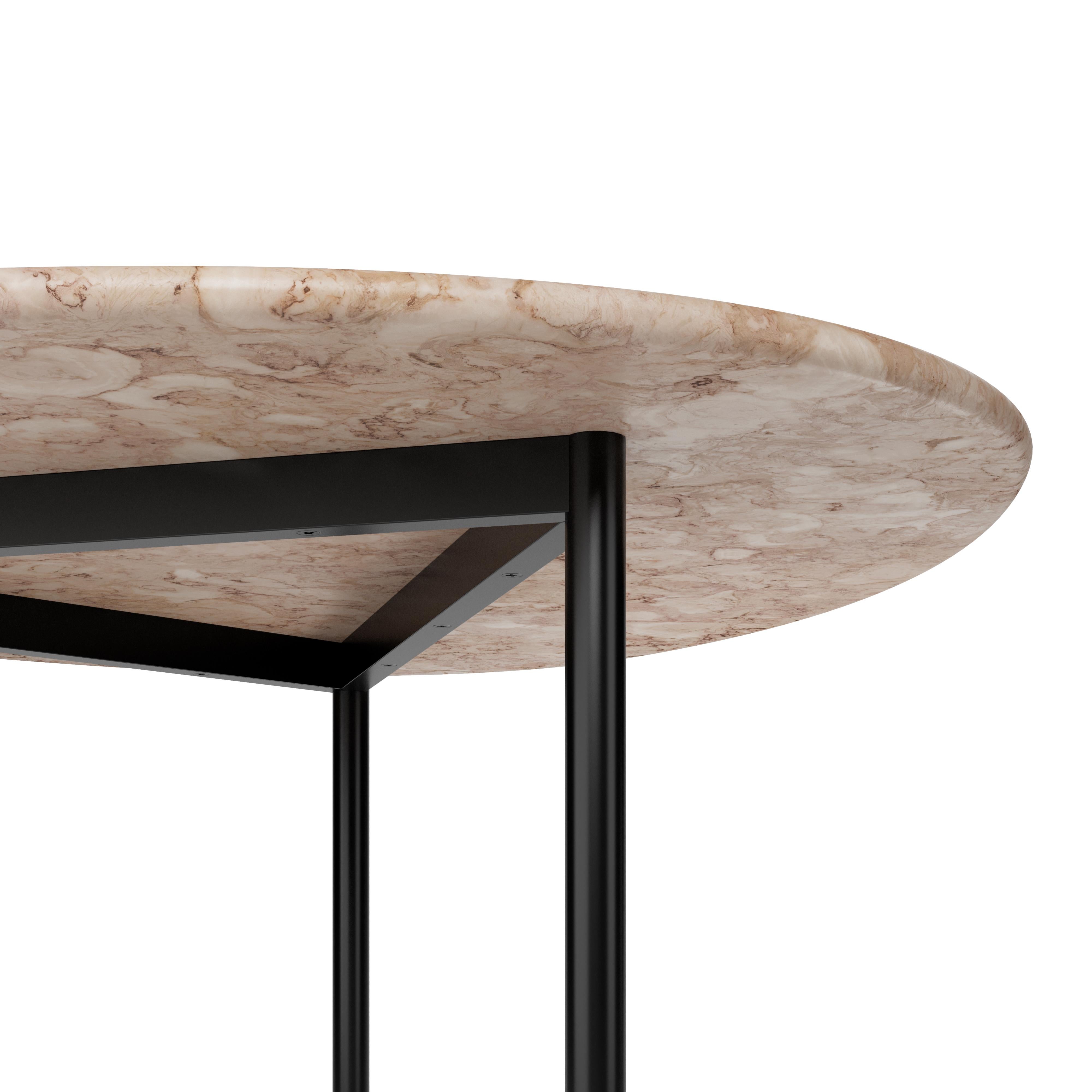 AITAI - Esstisch von Kengo Kuma mit Lioz-Kalksteinplatte und Metallgestell - 140 im Angebot 2