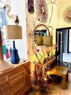 AItalian 1970s handmade wrought iron room divider screen by Salvino Marsura