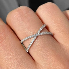 AITCHES - Cross Diamond Ring in 18K White Gold