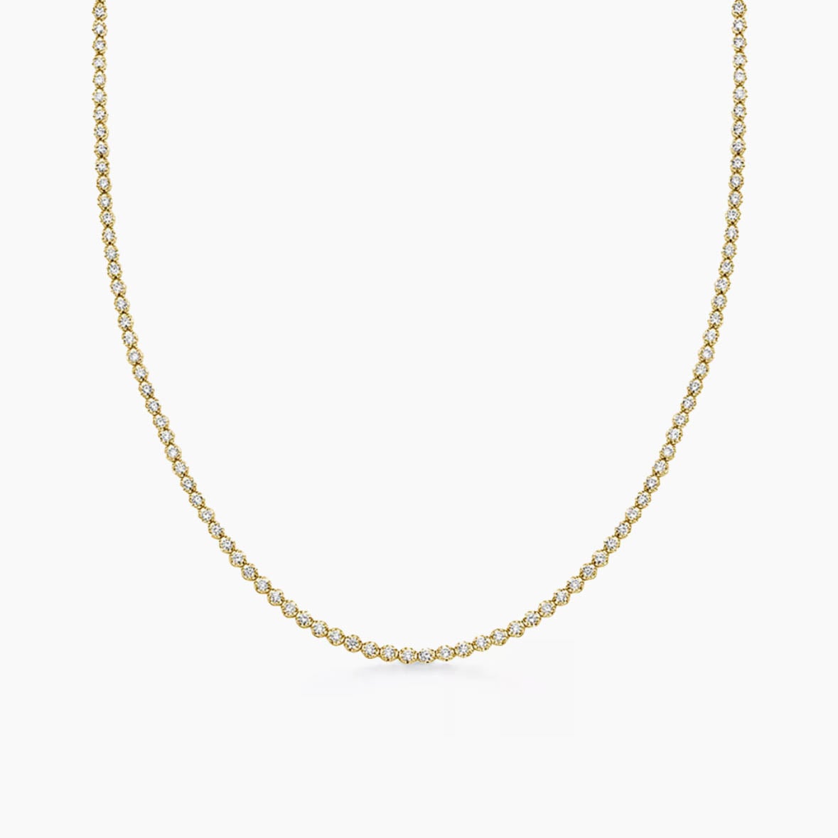 AITCHES - Disco 2.0ct Diamond Tennis Necklace in 18K Gold