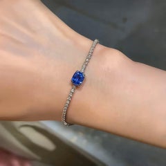 AITCHES - Disco 2.0ct Tennis Bracelet with Sapphire in 18K White Gold