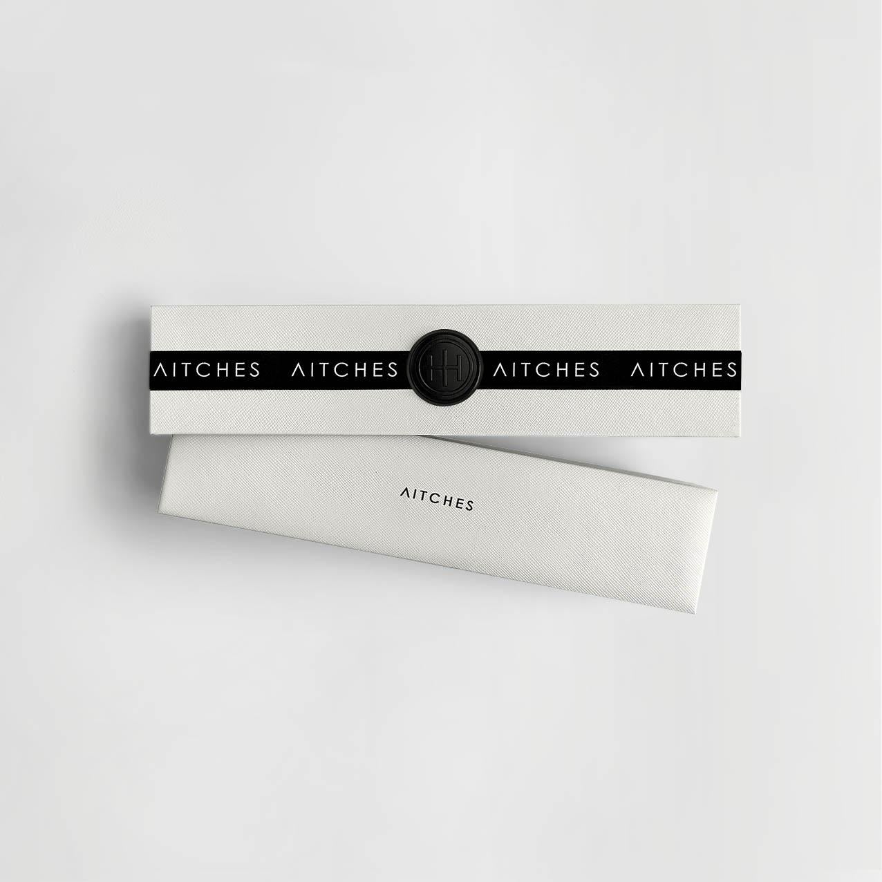 Taille brillant AITCHES - Collier tennis Disco en or blanc 18 carats avec diamants gradués de 3,0 carats en vente