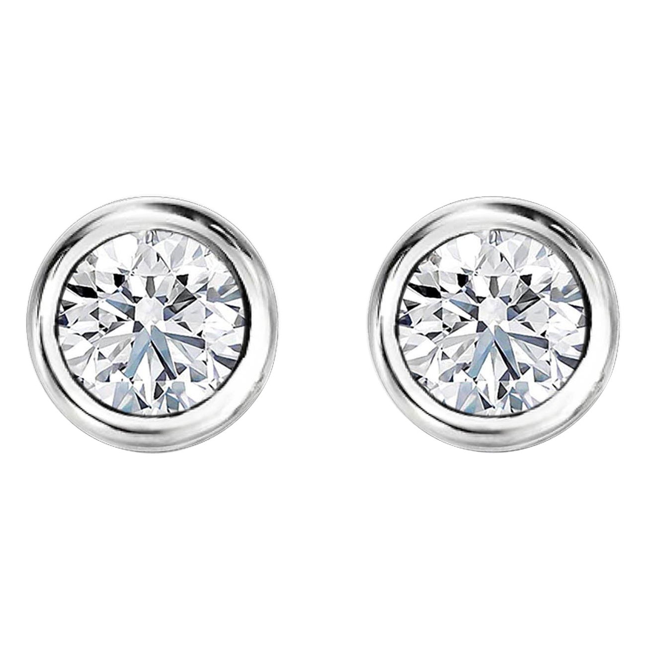 AITCHES - Donut-Diamant-Ohrringe (0,60 Karat) aus 18 Karat Weißgold im Angebot